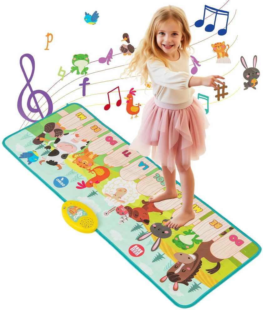 Promotions Vaikiškas muzikinis gyvūnėlių ūkio kilimėlis, 95x36 cm
