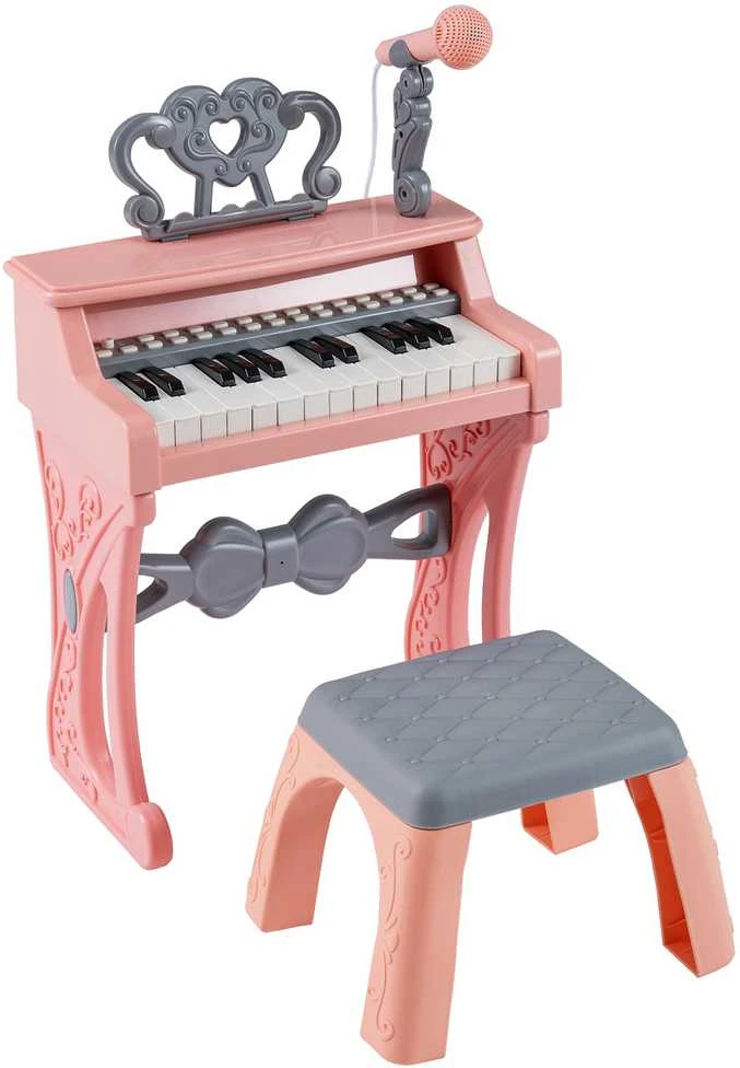 Promotions Vaikiškas pianinas, 25 klavišai, 30.5x17.5x45 cm, rožinis