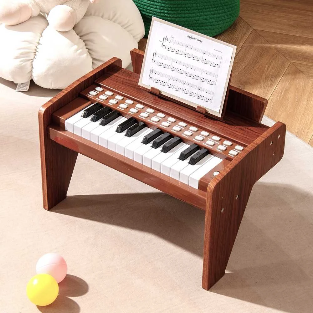 Promotions Vaikiškas pianinas, 38x23x27 cm, rudas, skaitmeninis žaislas