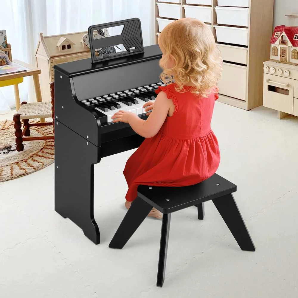 Promotions Vaikiškas pianinas, 38x24x47 cm, juodas, su taburete