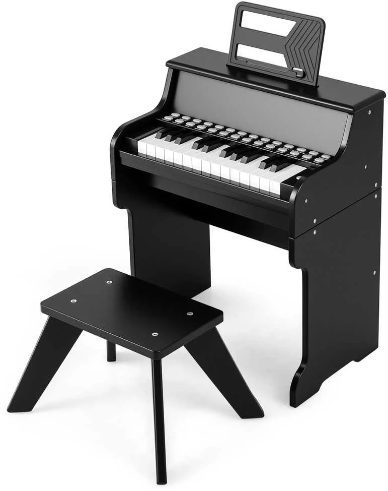 Promotions Vaikiškas pianinas, 38x24x47 cm, juodas, su taburete