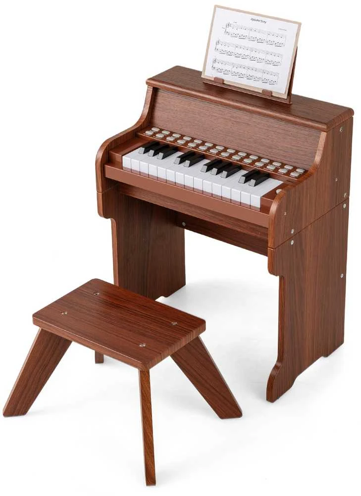 Promotions Vaikiškas pianinas, 38x24x47 cm, rudas, su taburete
