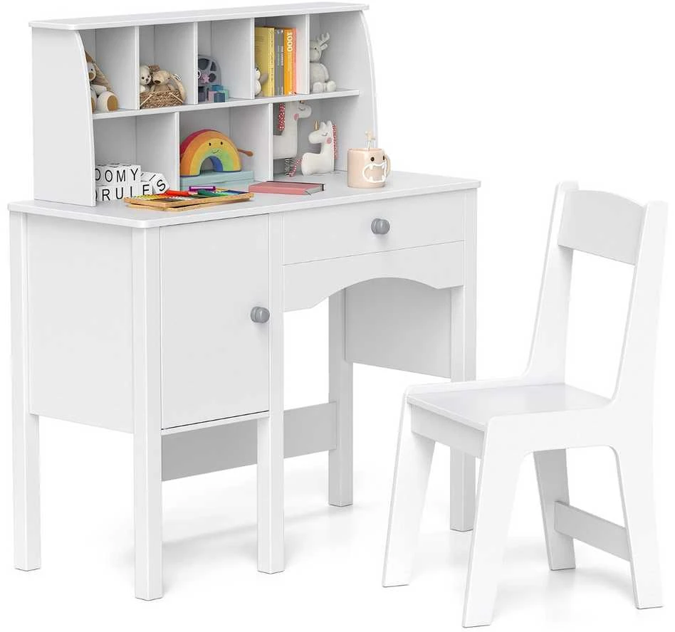 Promotions Vaikiškas rašomasis stalas ir kėdžių komplektas, 78.7x34.3x91.4 cm, rožinė ir balta