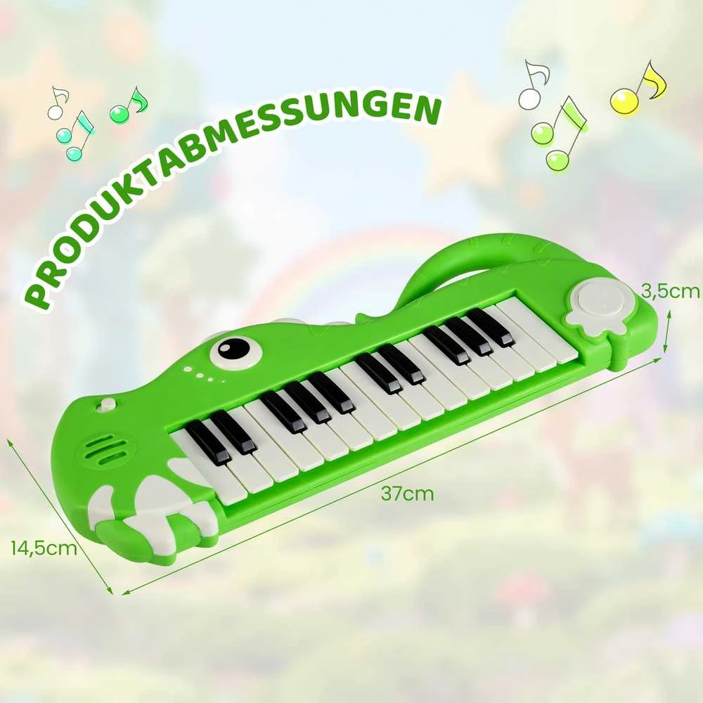 Promotions Vaikiškas skaitmeninis pianinas, 37x14.5x3.5 cm, žalias, elektroninė klaviatūra