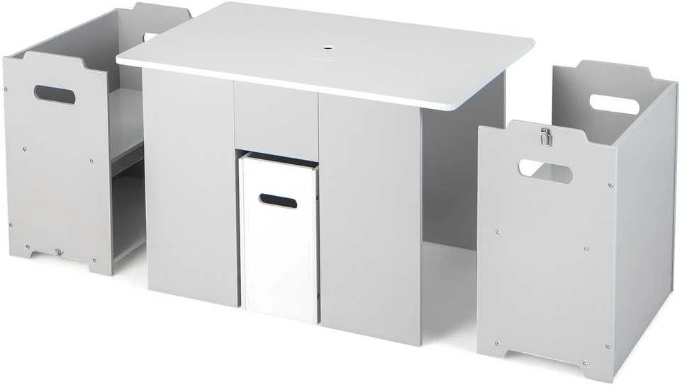 Promotions Vaikiškas stalas ir kėdžių komplektas, 69.9x44.5x47 cm, pilkas