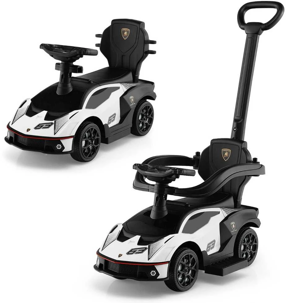Promotions Vaikiškas stumdomas automobilis, licencijuotas Lamborghini, 86.4x39.4x90.2 cm, žalia balta