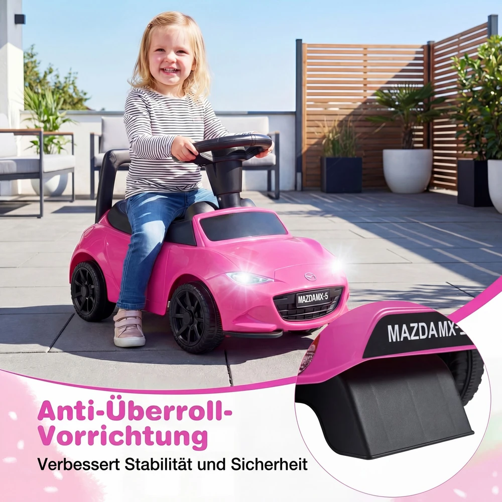 Promotions Vaikiškas važiuojamas automobilis 65x29x37 cm rožinis, su daiktadėže