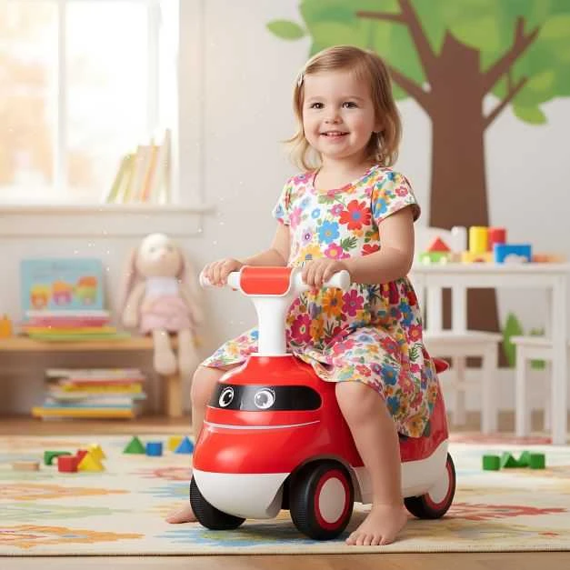 Promotions Vaikiškas stumdomas automobilis, 50x25x40 cm, baltos ir žalios spalvos