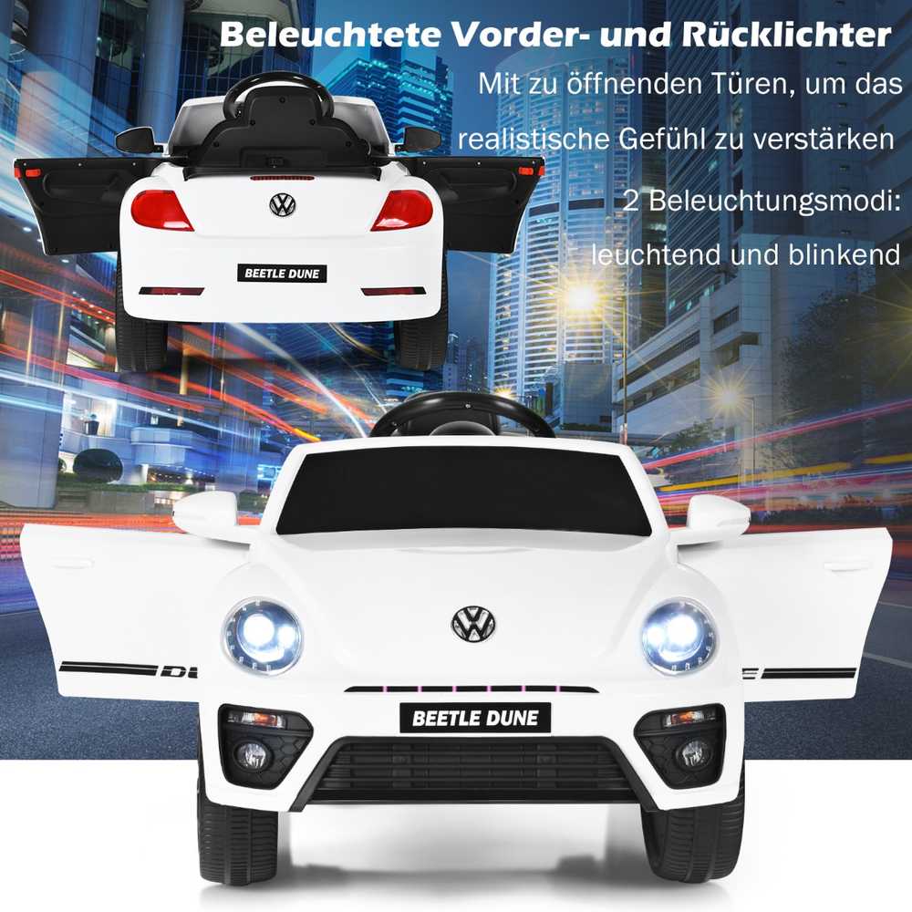 Promotions Vaikiškas važiuojamas automobilis, Volkswagen Beetle, 94x55.5x47 cm, baltas