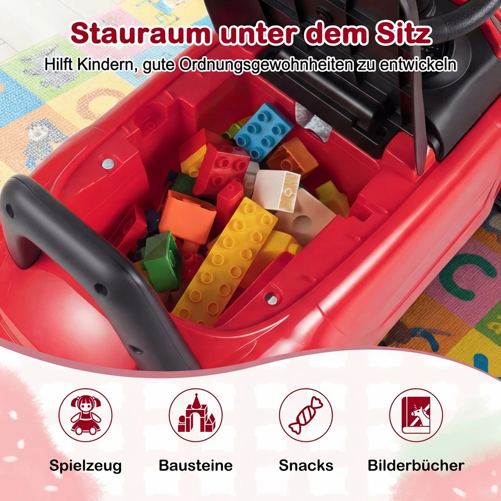 Promotions Vaikiškas važiuojamas automobilis 65x29x37 cm Baltas su daiktadėže