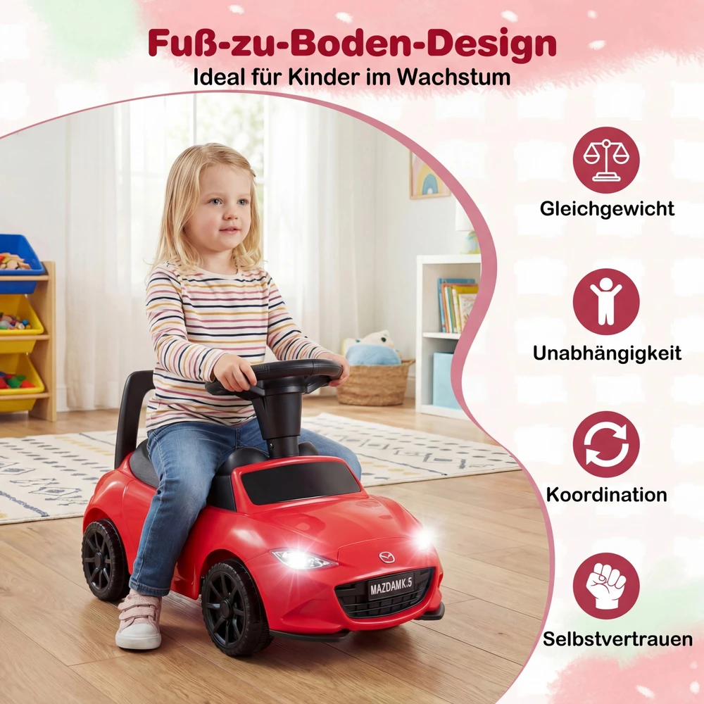 Promotions Vaikiškas važiuojamas automobilis 65x29x37 cm Baltas su daiktadėže