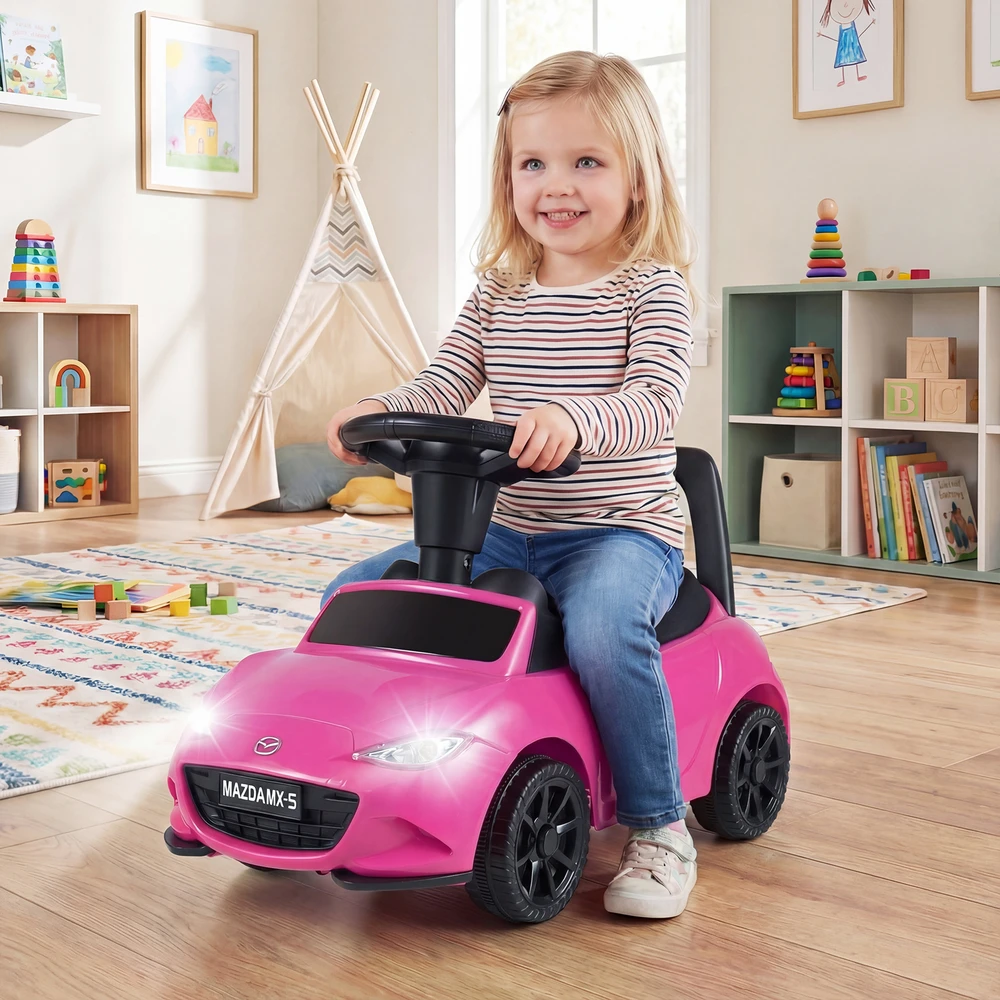 Promotions Vaikiškas važiuojamas automobilis 65x29x37 cm rožinis, su daiktadėže