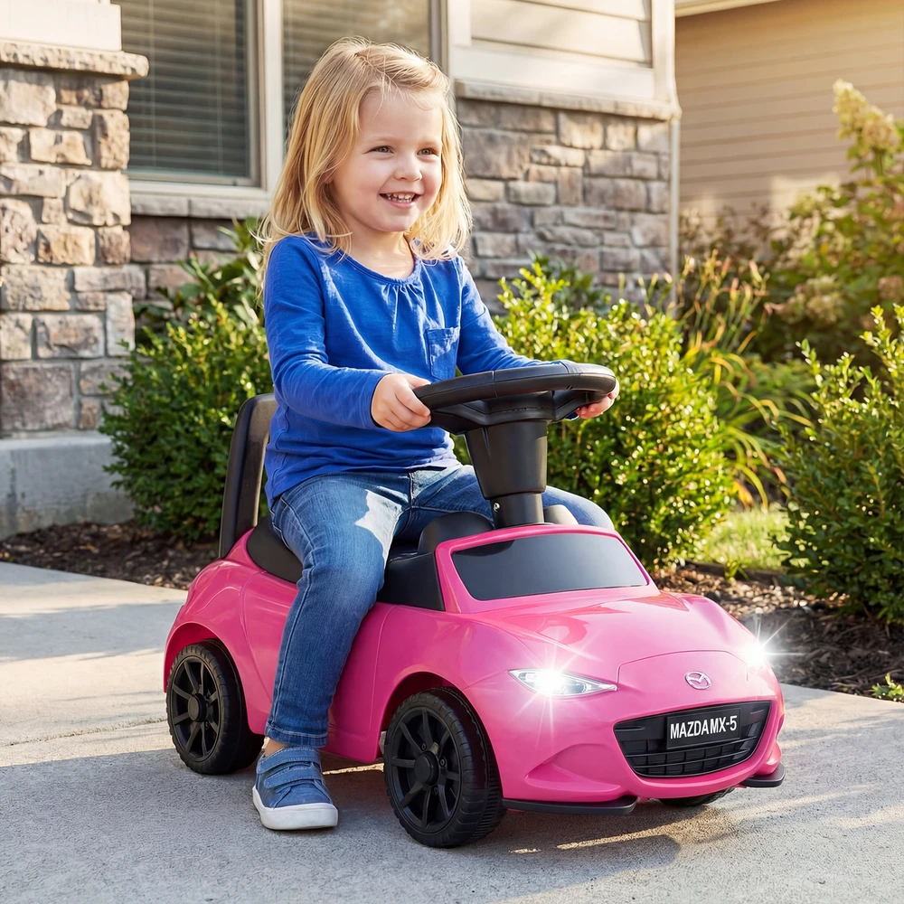 Promotions Vaikiškas važiuojamas automobilis 65x29x37 cm rožinis, su daiktadėže