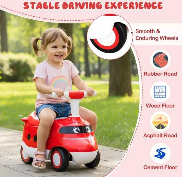 Promotions Vaikiškas stumdomas automobilis, 50x25x40 cm, baltos ir žalios spalvos