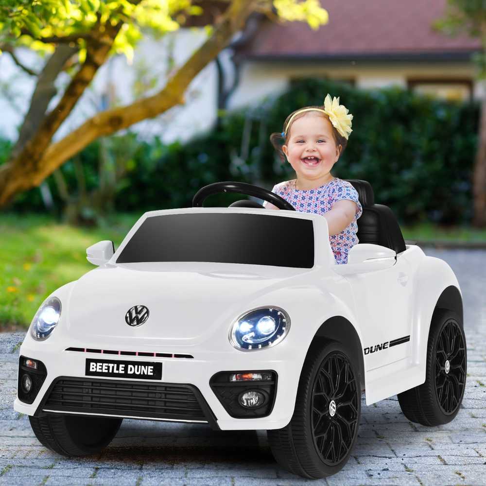 Promotions Vaikiškas važiuojamas automobilis, Volkswagen Beetle, 94x55.5x47 cm, baltas