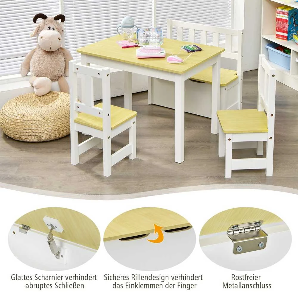 Promotions Vaikų veiklos stalo komplektas, 70x48x50 cm, natūrali pilka