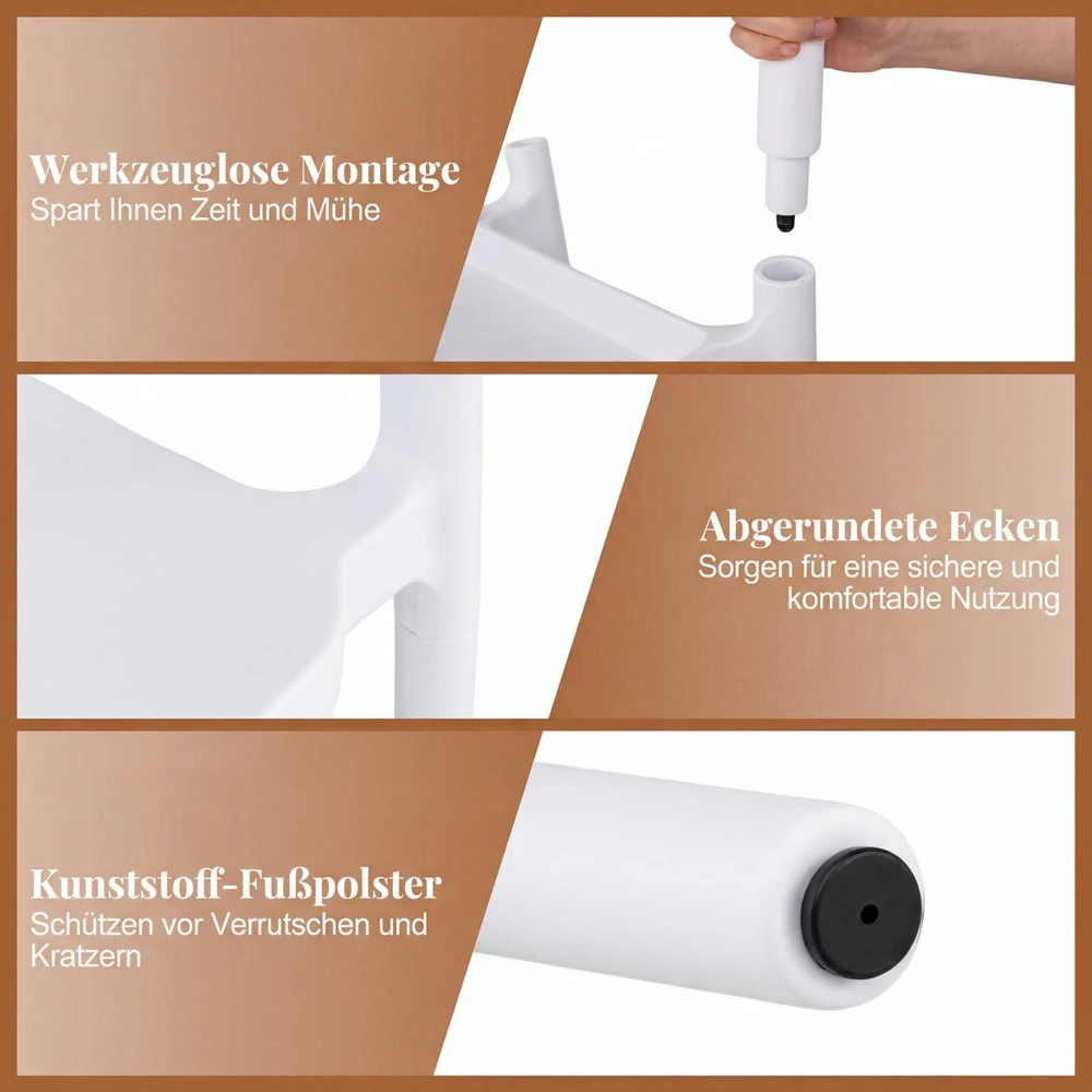 Promotions Valgomojo kėdė, sulankstoma, plastikinė, balta