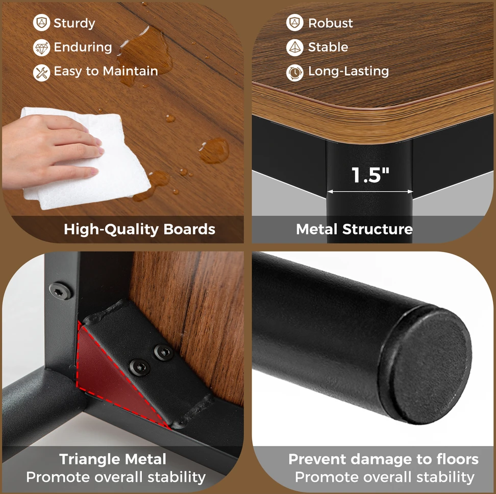 Promotions Valgomojo komplektas 5 vnt. 90x90x90 cm riešutmedžio