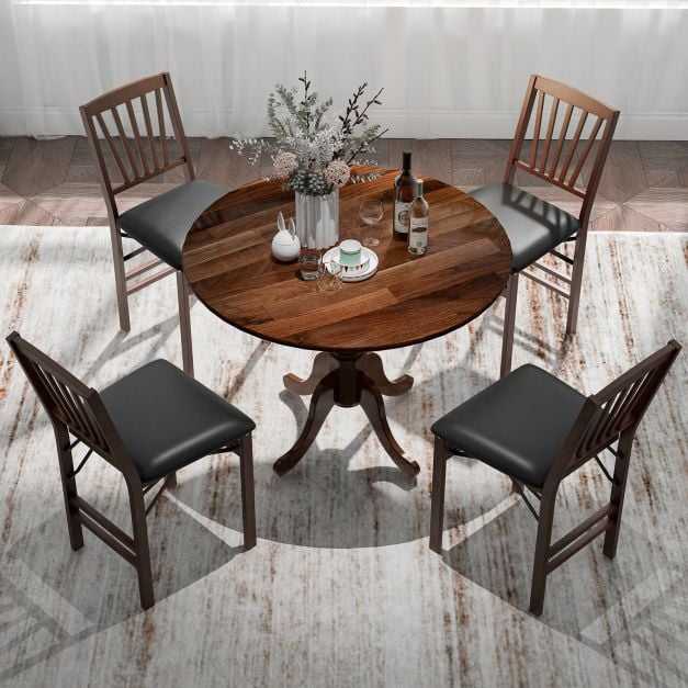 Promotions Valgomojo stalas, medinis, 100x100x73 cm, riešutas