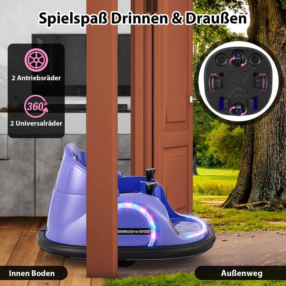 Promotions Važiuojamas elektrinis smūginis automobilis, 12V, violetinis