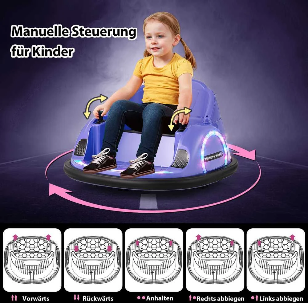 Promotions Važiuojamas elektrinis smūginis automobilis, 12V, violetinis