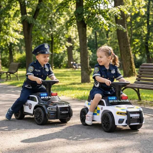 Promotions Važiuojamasis automobilis, policija, 63x30x36 cm, balta
