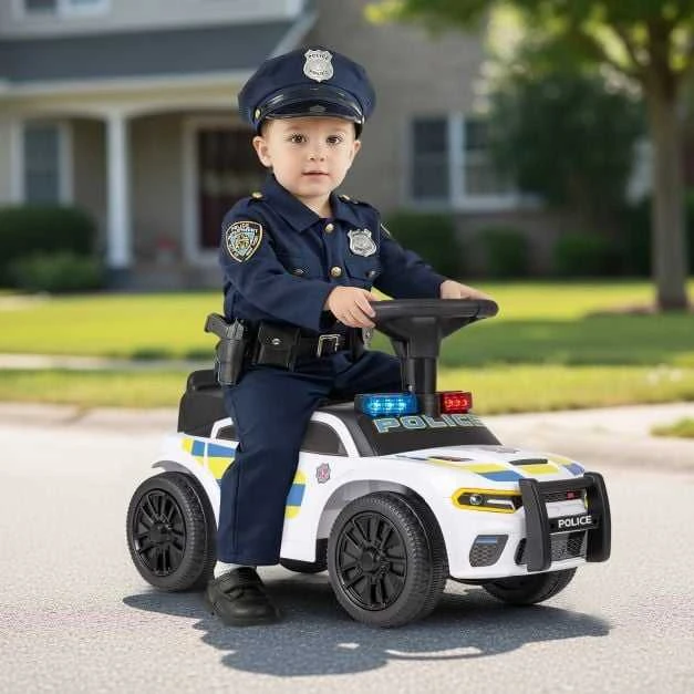 Promotions Važiuojamasis automobilis, policija, 63x30x36 cm, balta
