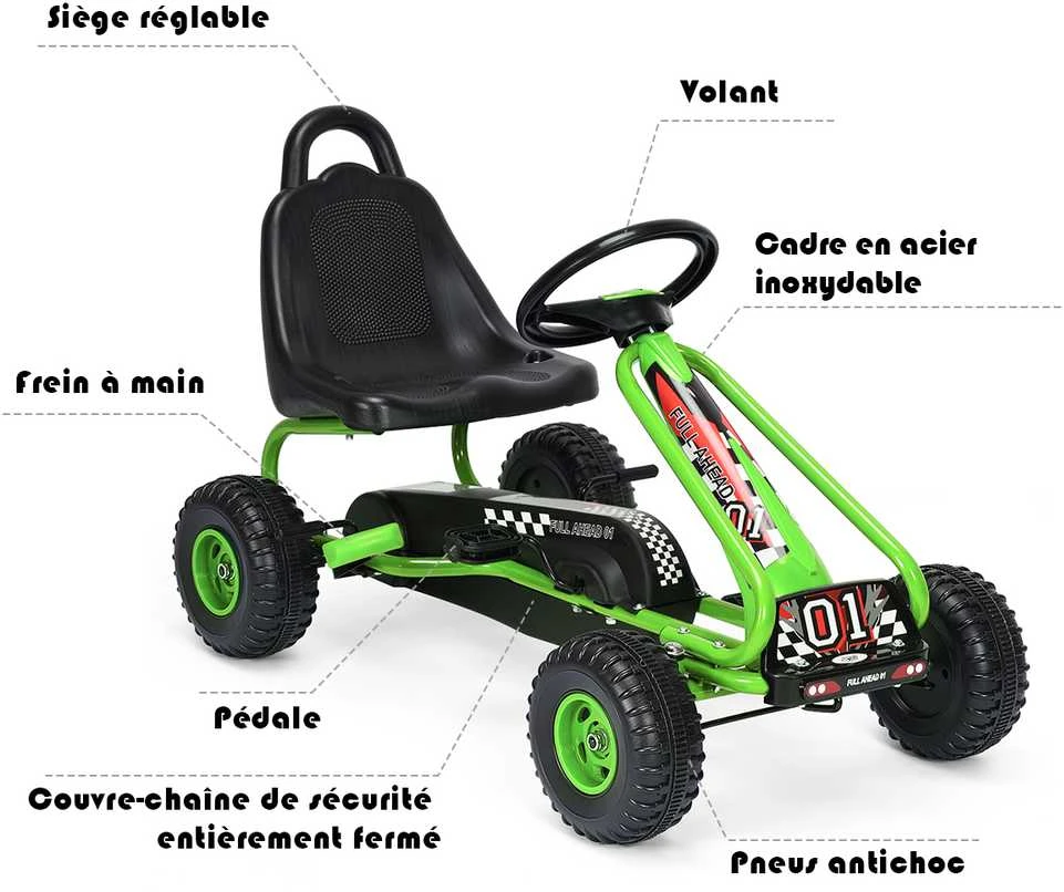 Promotions Važiuoklė su pedalais, 91.4x50.8x53.3 cm, žalia