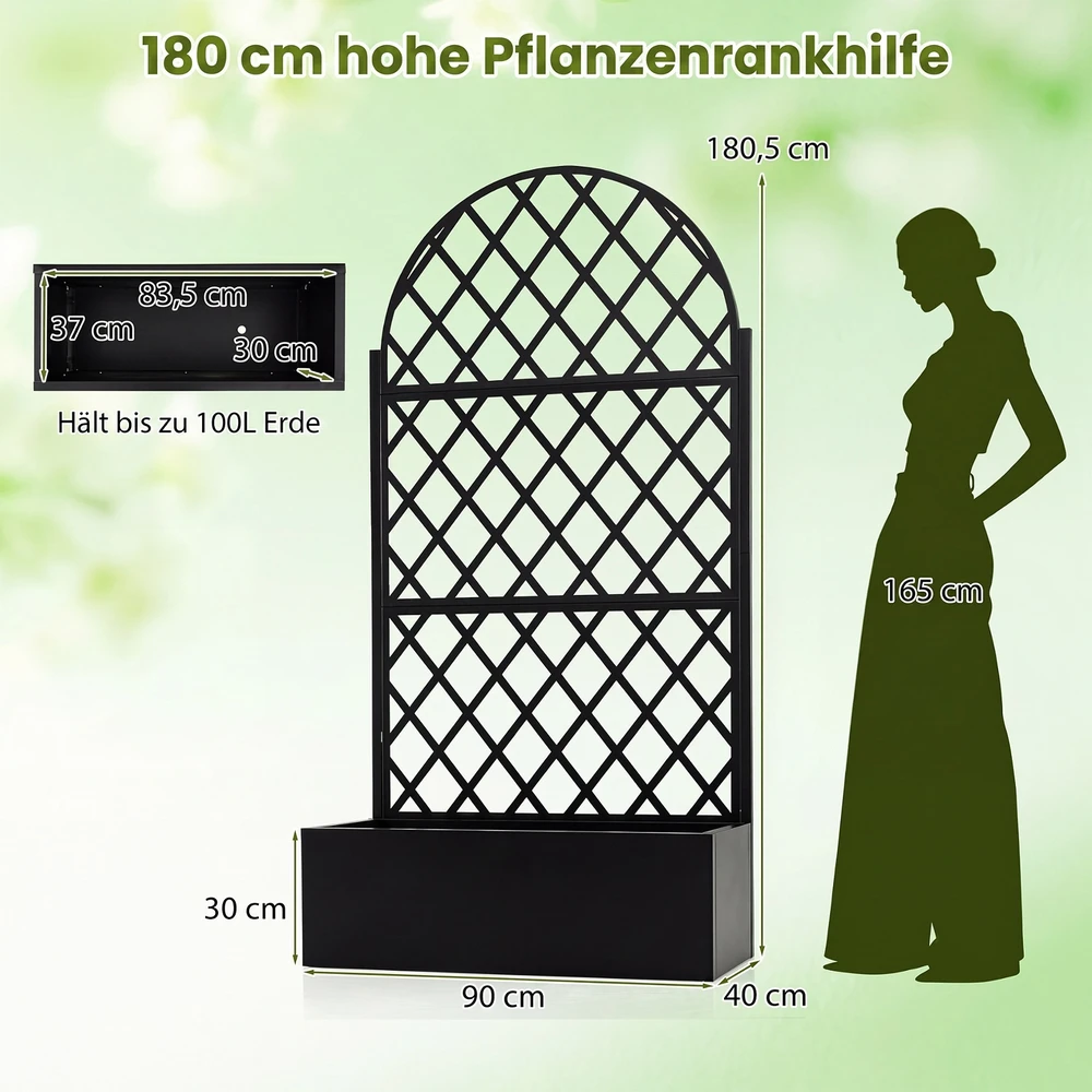 Promotions Vazonas su treliažu 90x40x180 cm juodas