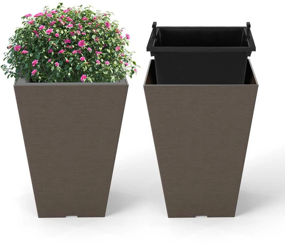 Promotions Vazonų rinkinys, 25x25x35 cm, 29x29x57 cm, Rudas