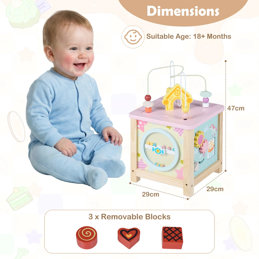Promotions Veiklos kubas 29x29x47 cm Daugiaspalvis Medinis žaislas
