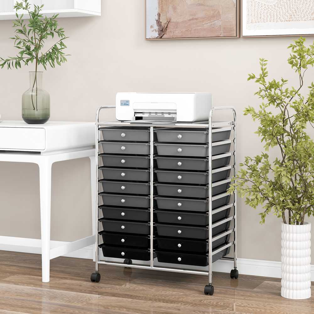 Promotions Vėžimėlis daiktams laikyti su ratukais, 63.5x38.1x86.4 cm, baltas