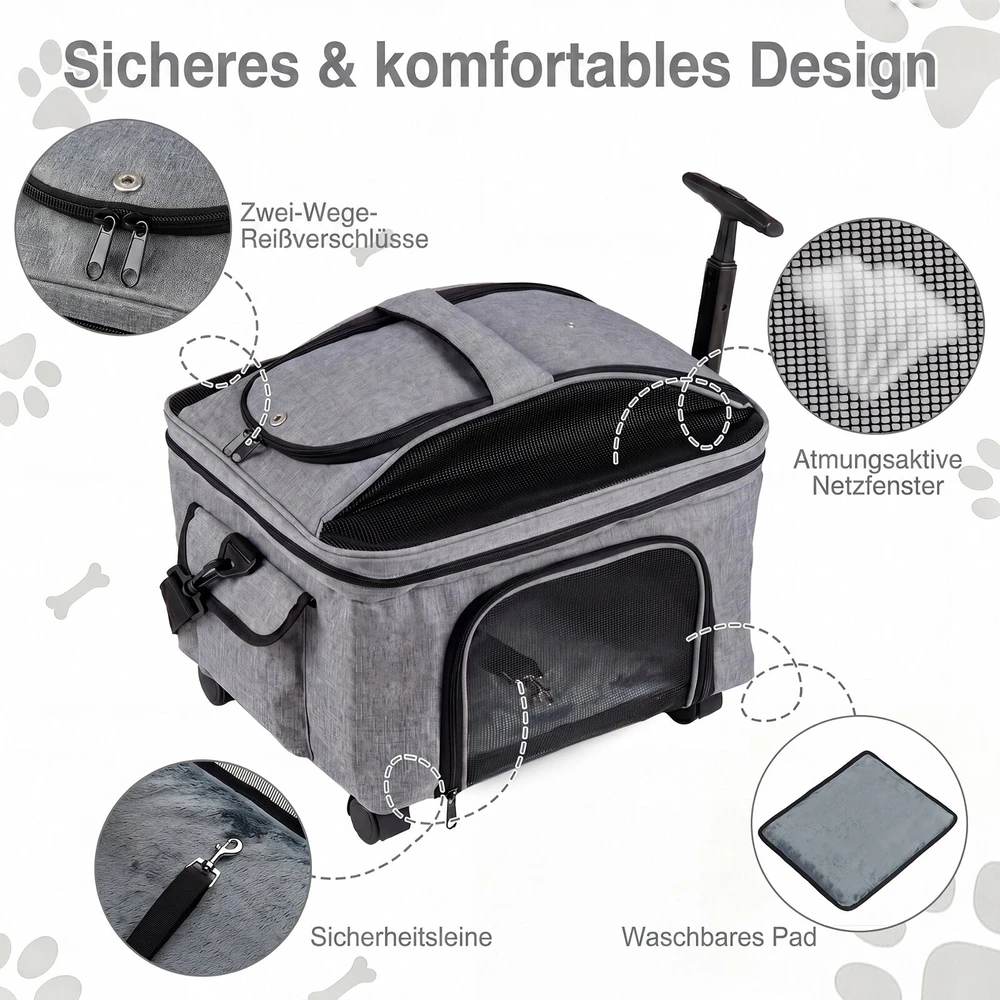 Promotions Vežimėlis gyvūnams 43x33x35 cm juodas