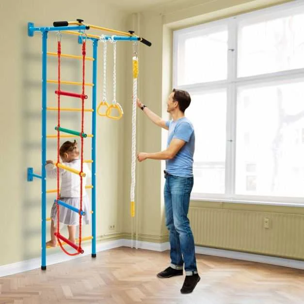 Promotions Vidaus sporto salė, 110x83x220 cm, Mėlyna ir Geltona