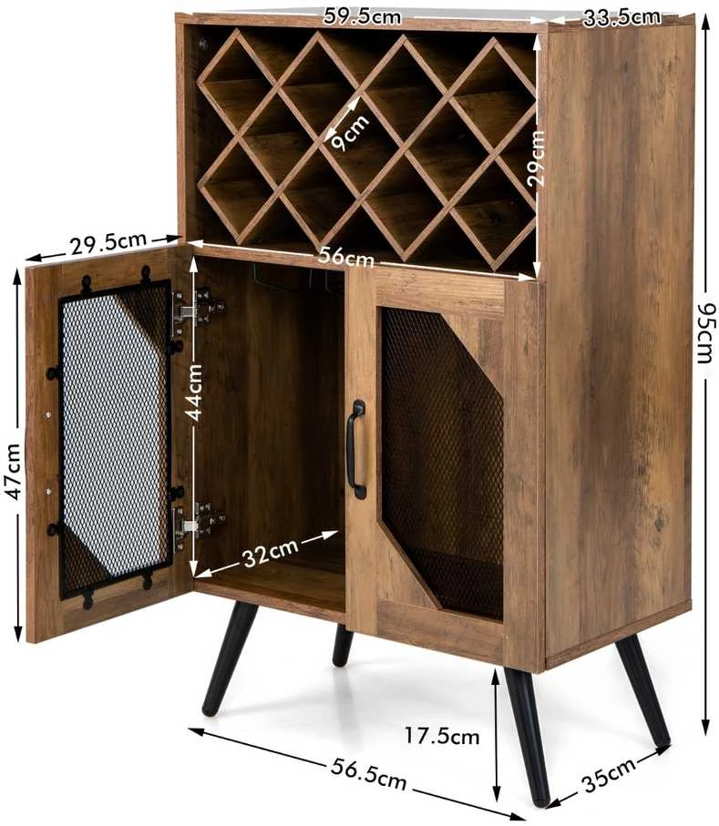 Promotions Virtuvės bufetas, 59.7x33x94 cm, Rudas