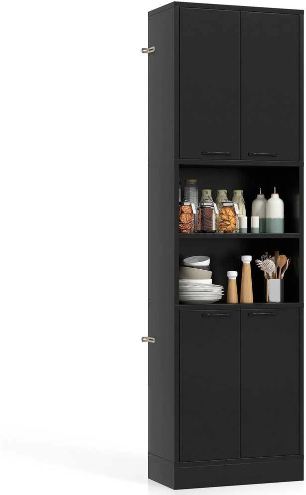 Promotions Virtuvės sandėliavimo spintelė, 55.9x30.5x190.5 cm, juoda