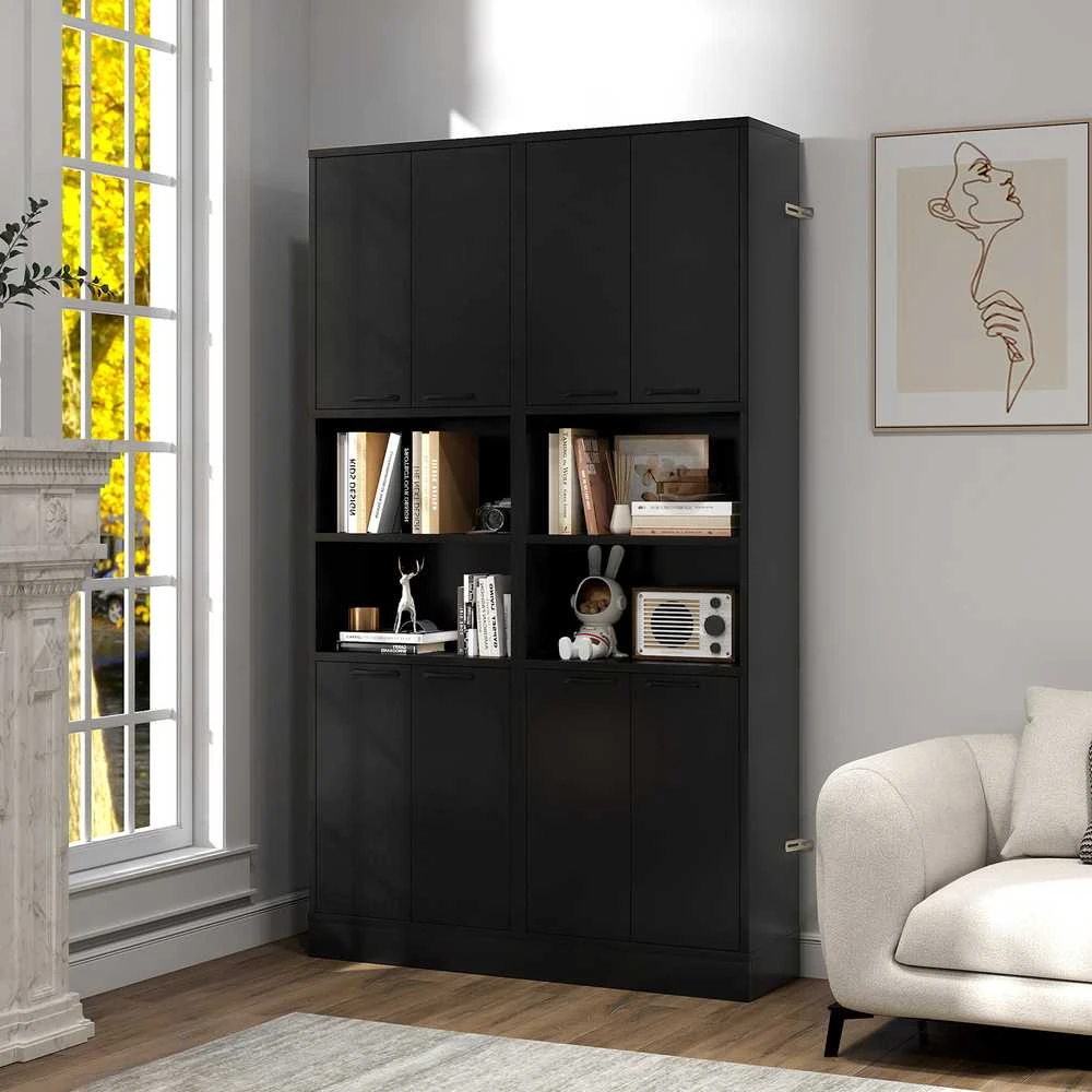 Promotions Virtuvės sandėliavimo spintelė, 55.9x30.5x190.5 cm, juoda