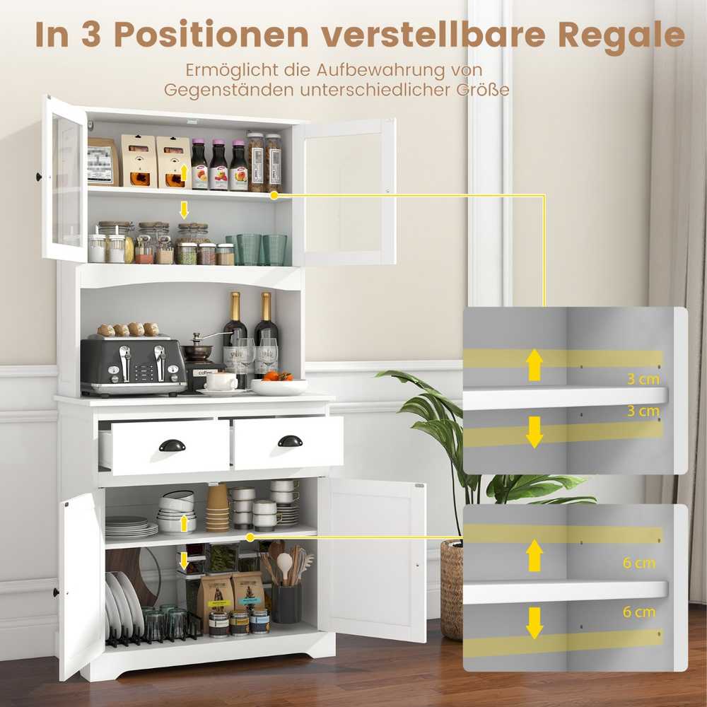 Promotions Virtuvės spintelė su viršutine dalimi, 80x40x170 cm, balta