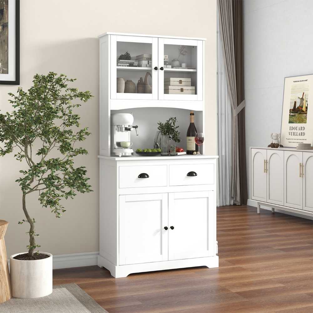 Promotions Virtuvės spintelė su viršutine dalimi, 80x40x170 cm, balta