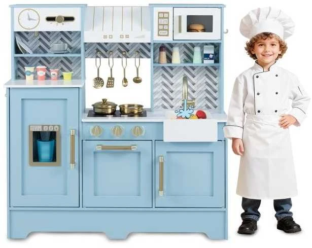 Promotions Virtuvės žaidimų rinkinys, 84x30x90 cm, mėlyna, medinis