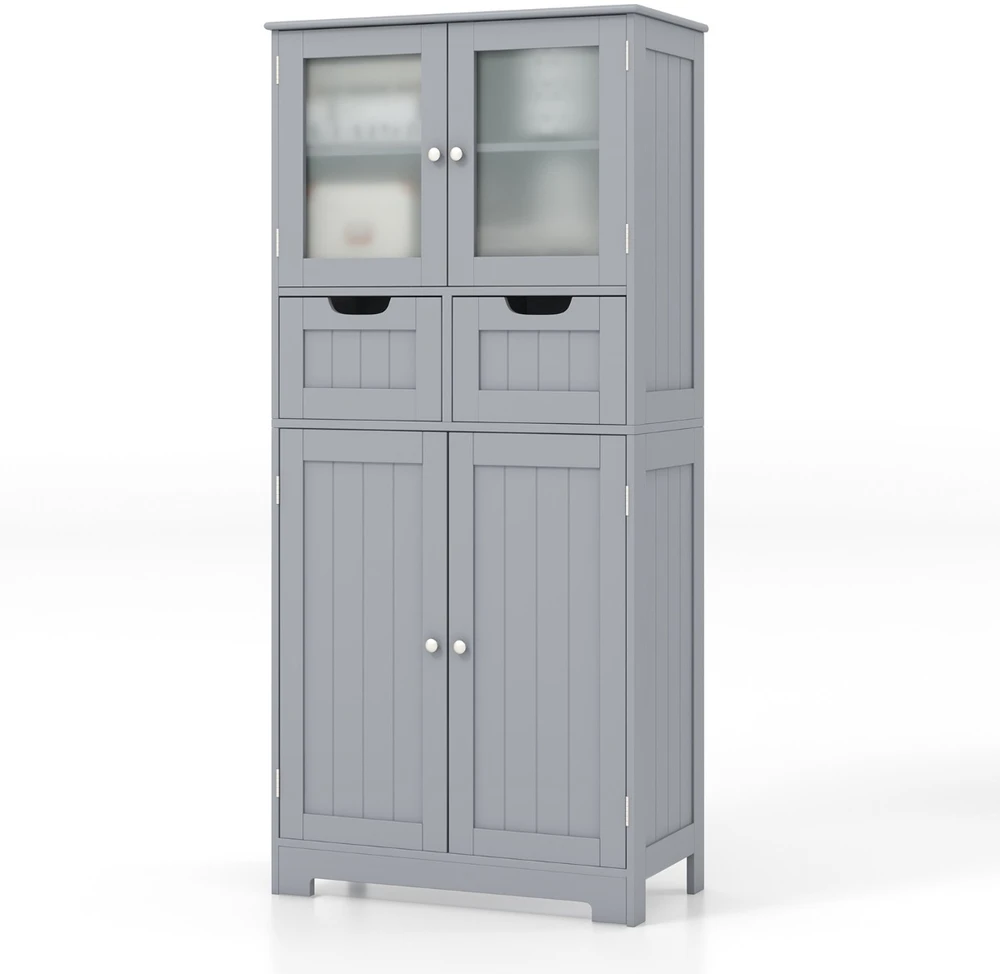 Promotions Vonios kambario spintelė 60x30x128 cm pilka