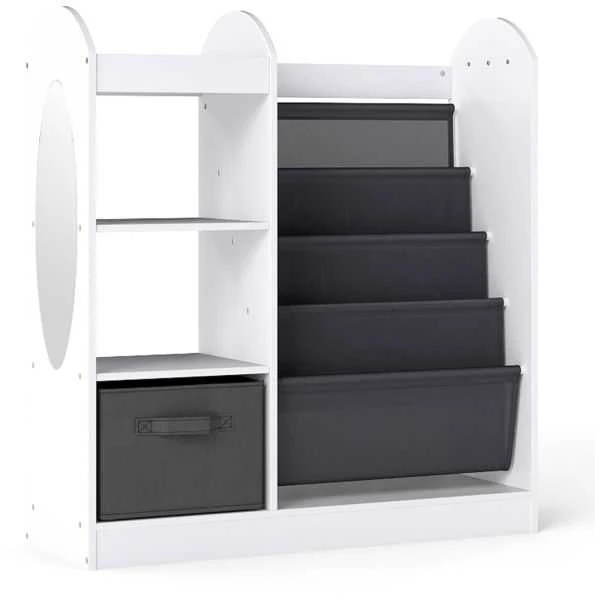 Promotions Žaislų laikymo organizatorius, 87,5x30x90 cm, balta, MDF