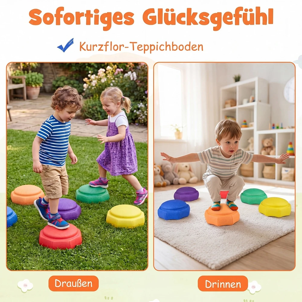 Promotions Žingsnių akmenys vaikams 6 vnt. 25,4x12,7 cm įvairiaspalviai