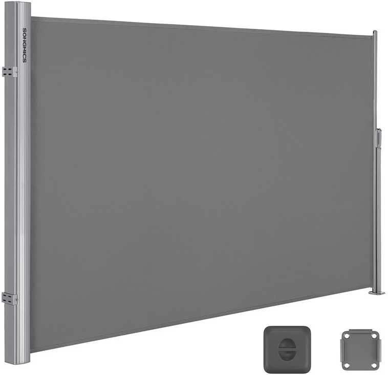 Songmics Išskleidžiama šoninė 180 x 400 cm markizė balkonui
