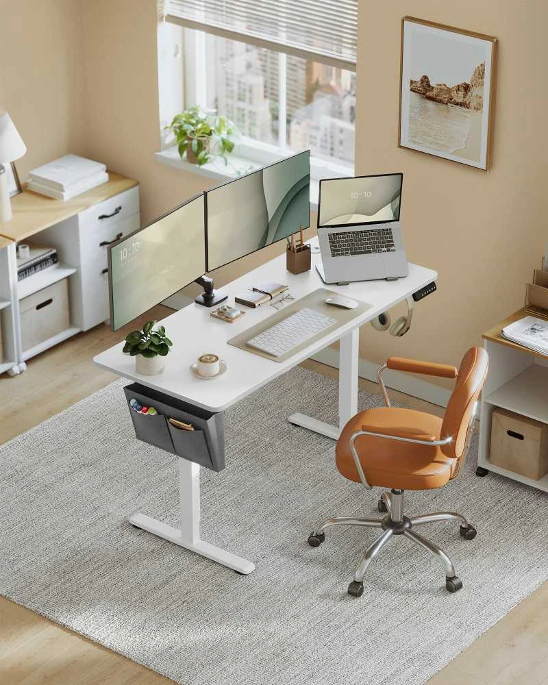 Songmics Reguliuojamo aukščio elektrinis stalas 60 x 140 x (72-120) cm