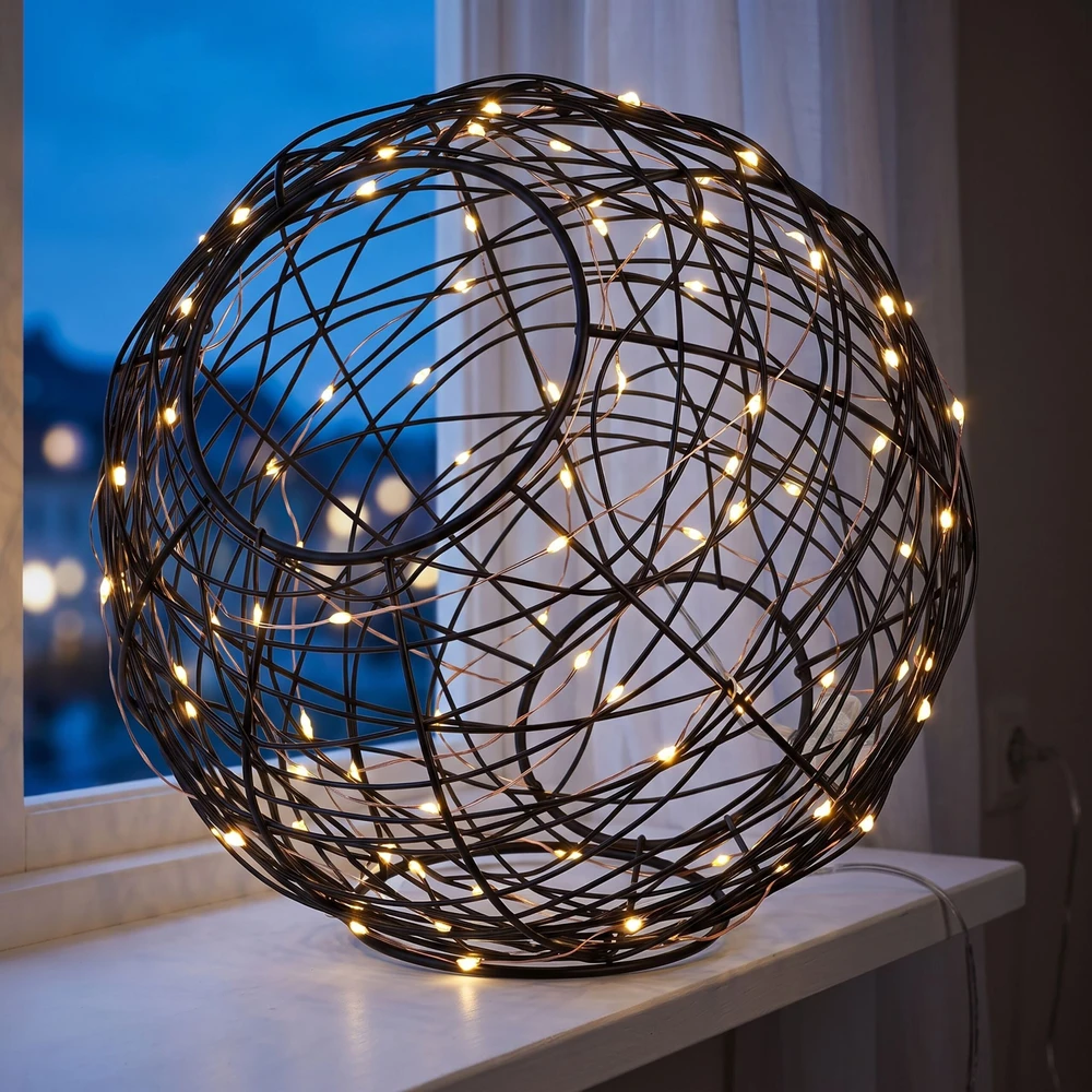 Relaxdays 20 cm LED dekoratyvinis rutulys