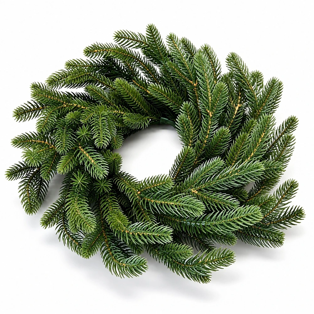 Relaxdays Advento vainikas iš liejamo plastiko, žalias, skersmuo 30, 40 arba 60 cm