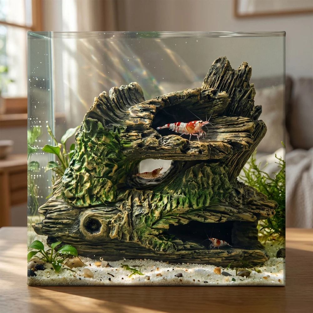 Relaxdays Akvariumo dekoracija: medžio kamienas