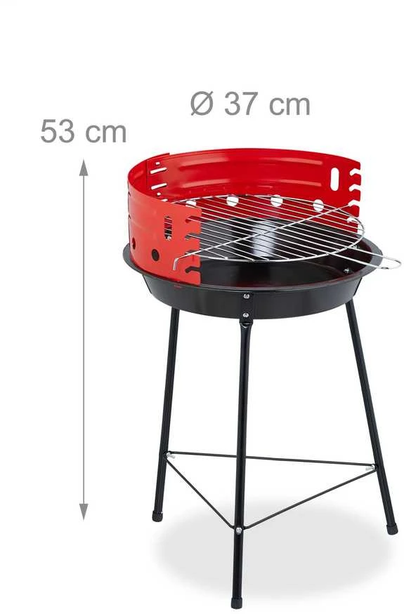 Relaxdays Anglinė kepsninė su stovu Ø 37 cm