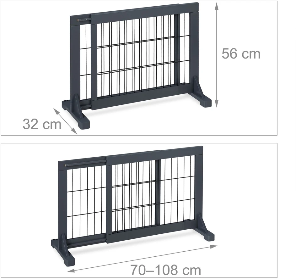 Relaxdays Pilki apsauginiai varteliai 56 cm
